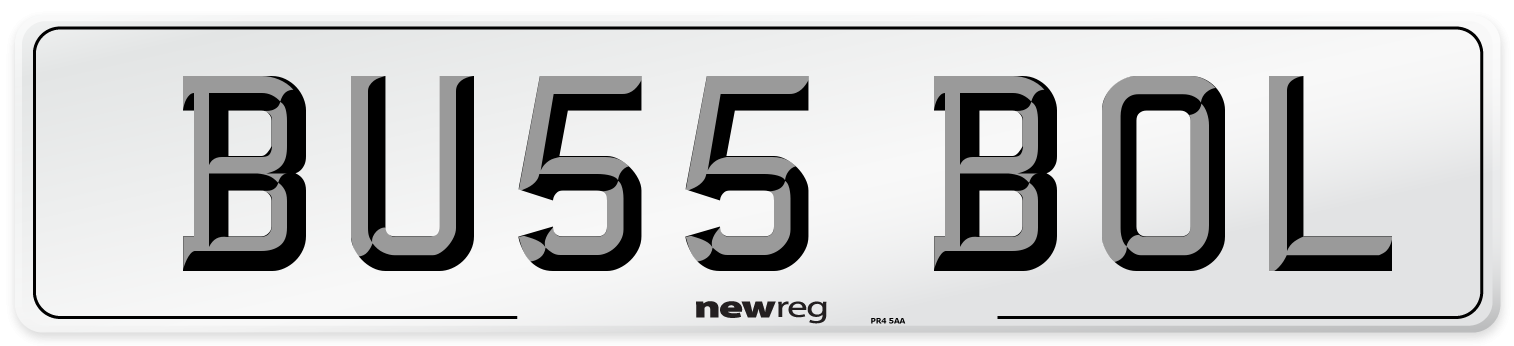 BU55 BOL Number Plate from New Reg